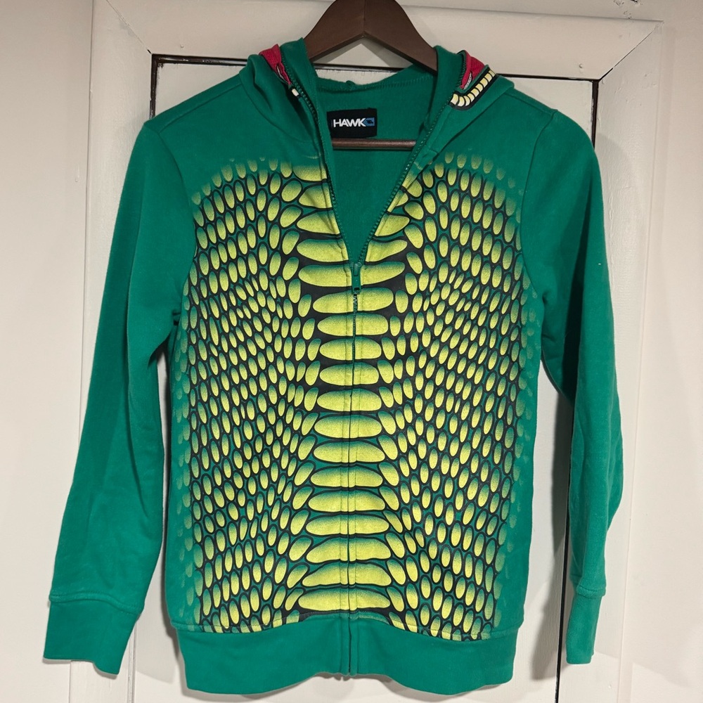 Vintage y2k tony hawk lizard aop full zip hoodie size small